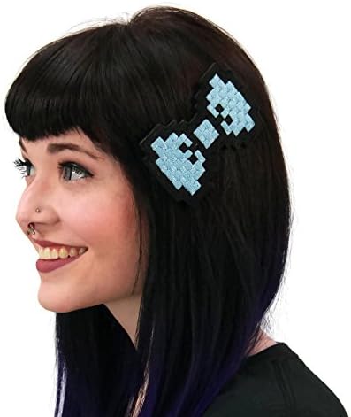 Dancing Participle Women's 8-bit Hair Bow Light Blue