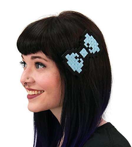 Dancing Participle Women's 8-bit Hair Bow Light Blue