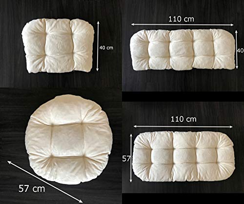 Mayaadi-Home Gartenbankauflagen 6 teiliges Sitzkissen-Set Sitzpolster für Gartengarnitur Set Steve JCG1 Bordeaux – Bild 5