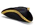 KANGAROO Kids Revolutionary War Deluxe Colonial Tricorn Hat Black, Gold