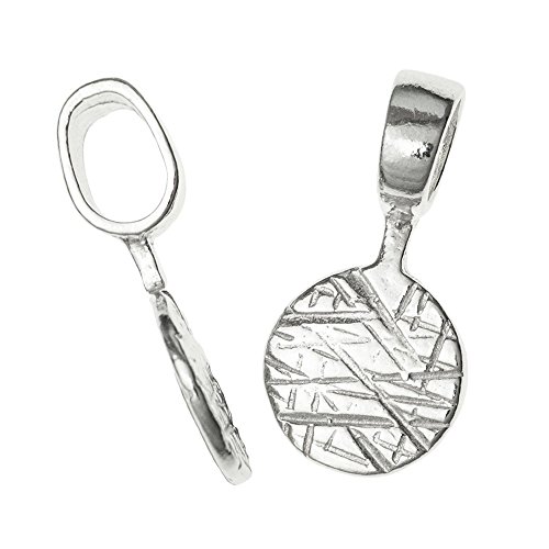 2x Sterling Silver Glue On Dangle Drop Pendant Bail/Findings/Bright