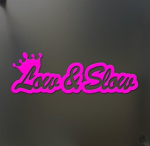 Low and Slow sticker Funny JDM acura &amp; honda lowered car truck window decal Pink