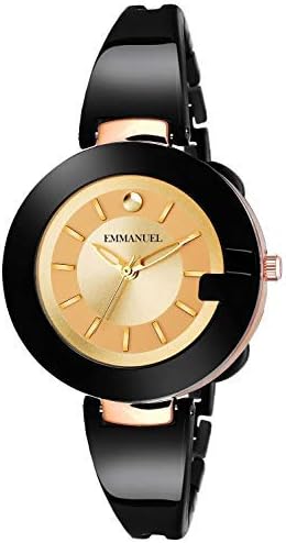 Emmanuel Analog Gold Dial Women'S Watch-Em8030
