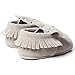 Voberry Baby Boys Girls Tassel Bow Soft Sole PU Leather Loafers Moccasin Sneakers (Grey, 3~6 Month)