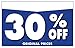 Adlife Office Retail Store Signs – Card Stock Product Display Signs - Retail Sale Signs/Retail Tags - 'Percentage Off' Retail Signs - 5.5