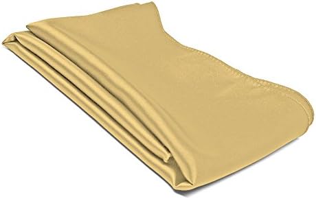 TieMart Pale Gold Solid Color Scarf, Regular 9" by 45"