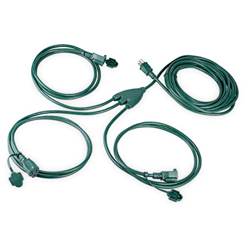 Yodotek Outdoor Power Extension Cord,Max 28ft plug to End (40 FT Total