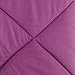 Amazon Basics Comforter Blanket Twin/Twin XL, Reversible Lightweight Microfiber All Season Blanket, Plum/Light Purple