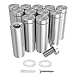 LuckIn 12-Pack 1 x 2 3/8 Inch Sign Standoff Screws , Acrylic Standoff Mounting Hardware, Stainless Steel Standoffs for Glass Panel, Plexiglass Picture