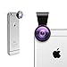 LENSOUL 3 in 1 Clip-on Cell Phone Camera Lens Kit, 180 Degree Fisheye Lens+Wide Angle Lens+10x Marco Lens for Iphone/Samsung/All Other Smartphones 