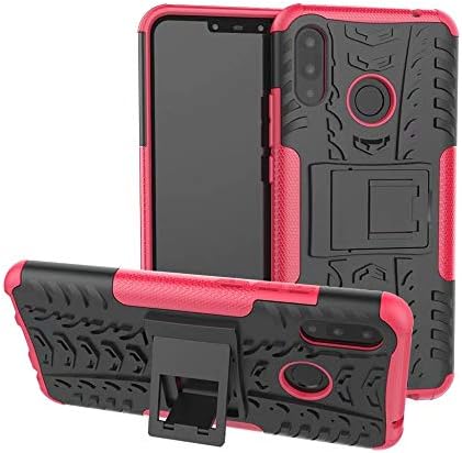 USPANDI Phone Cases Covers, 2 in 1 Dual Layer Hyun Pattern Hybrid Armor Kickstand Shockproof Case Cover for Huawei P Smart Plus/Nova 3i (Color : Pink)