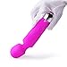 Meili Wireless Therapeutic Massager Power Vibrator Wand Waterproof with Multi-Speed,Muscle Electric Massagers-Pink