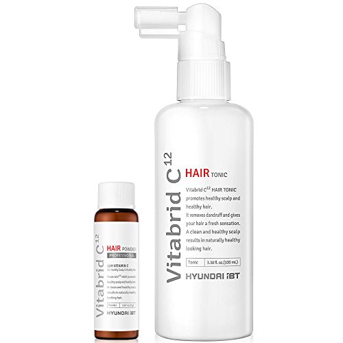 Vitabrid C12 Hair tonic solution - New generation easy to use powder plus tonic, our Vitamin C delivery LDH Technology lead to prevent hair loss and promote hair regrowth and stronger