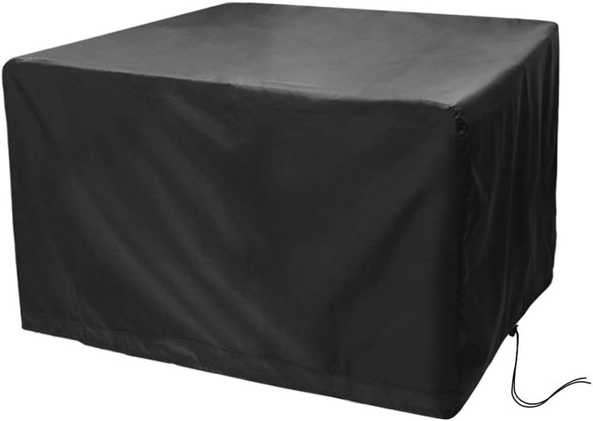 LPO Black Multiple Sizes Furniture Cover, Rectangular Waterproof Dust Cover Table Protection Cover Sun Protection Outdoor Garden Round Sofa Chair Cover (Size : 128x71cm(round))