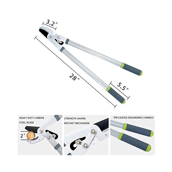 Hortem Gartenschere Set 3 STÜCKE, Scharfe Astschere 72cm, Professionellen Heckenscheren 58cm, Bypass-Baumschere – Bild 7