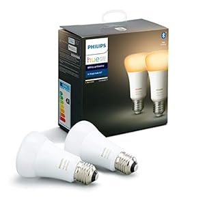 Philips Hue Standaard Lamp 2-Pack – E27 – Duurzame LED Verlichting – Warm tot Koelwit Licht – Dimbaar – Verbind met…