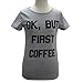 Lookatool Women Summer Printing Vest Short Sleeve Blouse Tank Tops T-Shirt (S, Gray)