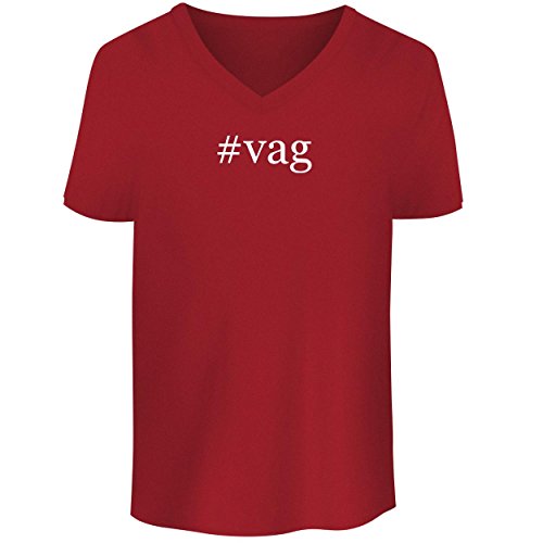 BH Cool Designs #vag - Men's V Neck Graphic Tee, Red, Large