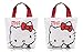 Finex - Set of 2 - Hello Kitty Canvas Zippered Tote with Top Carry Handles - Lunch Box Bag Gym Tote (Random Color)