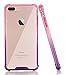 BAISRKE Clear Case for iPhone 7 Plus, Slim Shock Absorption Protective Case Soft TPU Bumper & Hard Plastic Back Cover Phone Cases for iPhone 7 Plus / 8 Plus 5.5 inch - Pink Purple Gradient