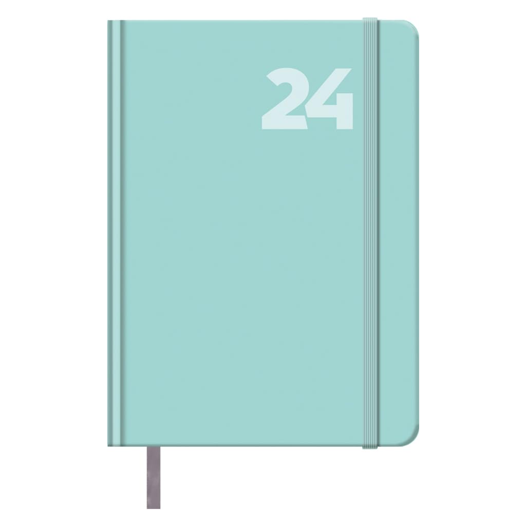 Dohe - 2024 Diary - Day Page - Medium Size: 14 x 20 cm - 336 Pages - Stitched Binding - Hardcover - Green - Capri Model