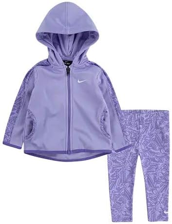 Amazon Co Jp Nike ナイキ 2 4歳用サイズ Dri Fit 女の子用swooshロゴが可愛いフリースフード付きジャージ上下2点セット Lavender パーカー セットアップ ジョガーパンツ 2t 85 90 並行輸入品 ベビー マタニティ
