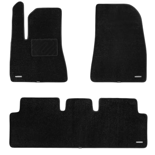 WENNEBIRD Carpet Floor Mats for Tesla Model 3 Highland 2024-2026, 3Pc | 1.5 cm Ultra-Thick Plush Carpet, Noise-Reducing Comfort, Waterproof TPE Layer, Anti-Slip Backing