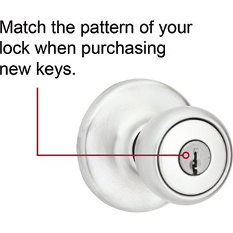 Key Blank, Nickel, Type 1176, 5 Pin, PK50