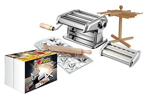 GSD"Titania-I Love Pasta" Pasta Set, Silver