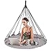 BHORMS Hanging Swing Nest, Daybed Saucer Style Lounger Swing Chair Nest with Pillow, Double Hammock for Indoor/Outdoor, 264 Pound Capacity