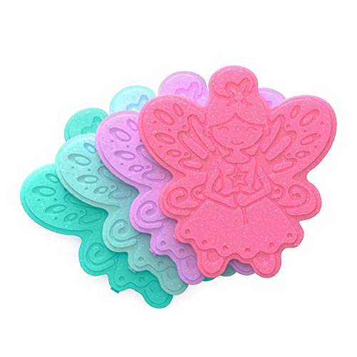 Bentgo Buddies Glitzer-Eisbeutel – schlanke Kühlakkus für Lunchboxen, Lunch-Taschen und Kühler – mehrfarbig, 4 Stück (Fee)