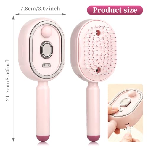 Electric Spray Air Cushion Massage Comb, Electric Steam Brush, Steam Hair Straightener Brush, For Wet & Dry Hair, Portable Home Styling Tool (1pc Purple)