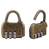 FDXGYH 2 Pcs Antique Password Padlock Retro Vintage