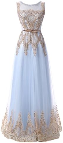 Audrey Bride Chic Evening Gowns for Woman 2016 Formal Prom Dresses-26W-Sky Blue