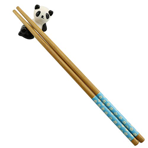 Tegg 6PCS Art Porcelain Ceramic Panda Chopstick Rest Rack Spoon Fork Knife Ware Holder - Thumbnail 3