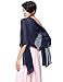 QY Bride Evening Dress Shawls Chiffon Stoles Long Scarves for Prom Gowns