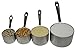 Measuring Cups, Measuring Spoons Cookware Set. Stainless Steel Cookware adds Status to your Kitchen Utensils. Use with your Food Scale. A Professional set with Commercial Quality that has a Lifetime Guarantee from Cupin.