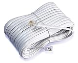 iMBAPrice 50 Feet Long Telephone Extension Cord Phone Cable Line Wire - White