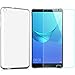 mylb Compatible with Huawei MediaPad M5 8.4 Case Cover,with Huawei MediaPad M5 8.4 Screen Protector.(2 in 1) TPU Silicone Case with 9H Tempered Glass Screen Protector (Transparent)