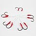 Easy Catch 50 Pack Fishing Assist Hooks 420 Stainless Steel Jigging Assist Fishing Hooks with PE Line