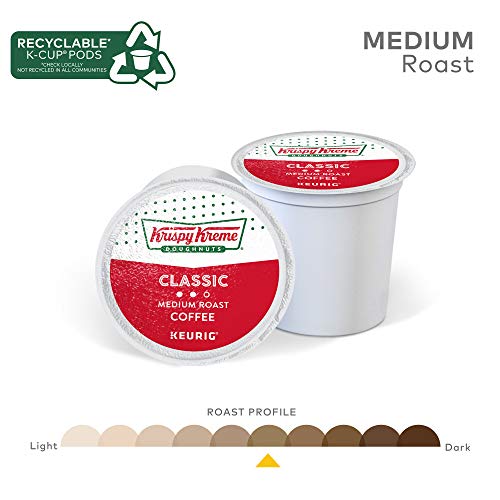 KRISPY KREME CLASSIC KEURIG SINGLE-SERVE K-CUP PODS, MEDIUM ROAST COFFEE, 12 COUNT