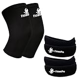 Knee Sleeve Package (Pack of 4) - Knee Compression Sleeve (1 Pair) & FREE Knee Braces (1 Pair) - Patella Knee Support Straps Sleeves - Knee Arthritis Brace & Pain Relief Strap
