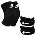 Knee Sleeve Package (Pack of 4) - Knee Compression Sleeve (1 Pair) & FREE Knee Braces (1 Pair) - Patella Knee Support Straps Sleeves - Knee Arthritis Brace & Pain Relief Strap (Black, Medium)