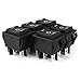 uxcell 5Pcs AC 16A/125V 16A/250V DPDT 6 Terminal 3 Position Boat Rocker Switches Black