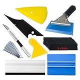 Window Tint Tools Vinyl Wrap Kit for Vehicle Film Including Felt Squeegee,Scraper,Knife Blade