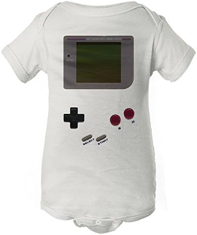InkThread Classic Gameboy - Vintage Video Game - Funny Baby Onesie Pajamas w/Sleeves