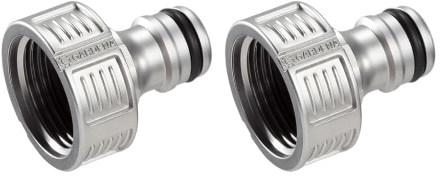 Gardena Premium Tap Connector, 26.5 mm (G 3/4 inch): Adapter for taps, Frost-Resistant, Packaged (18241-20) (Pack of 2)