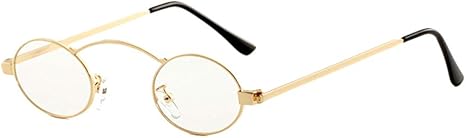 Mxssi Kleine Runde Sonnenbrille für Frauen Retro rote Sonnenbrille