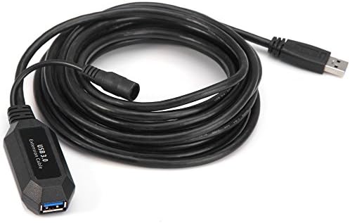 SuperSpeed USB 3.0 Type A Male to Female Active Extension Cable 5 Meters/16.4 with Build-in Signal Booster Chip included 5V/2A Power Adapter