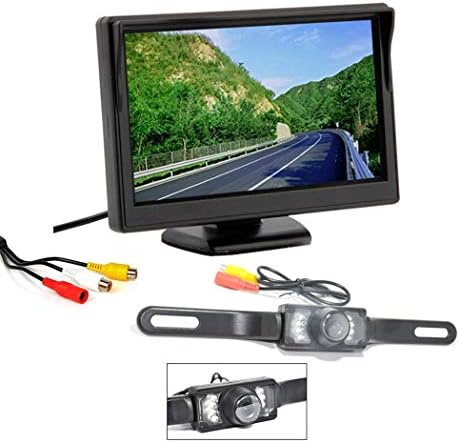 5インチtft Lcdデスクトップディスプレイ カーモニター 7ledライト車のナンバープレートカメラ Hd 安い 激安 プチプラ 高品質 車の背面カメラ Ccdナイトビジョン 12v